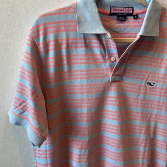 Vineyard Vines Striped Short Sleeve Polo Shirt - Picture 1 of 3